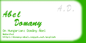 abel domany business card